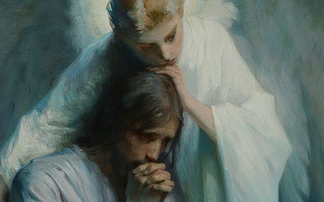 Lent Meditation on Jesus and an angel during the Agony in the Garden