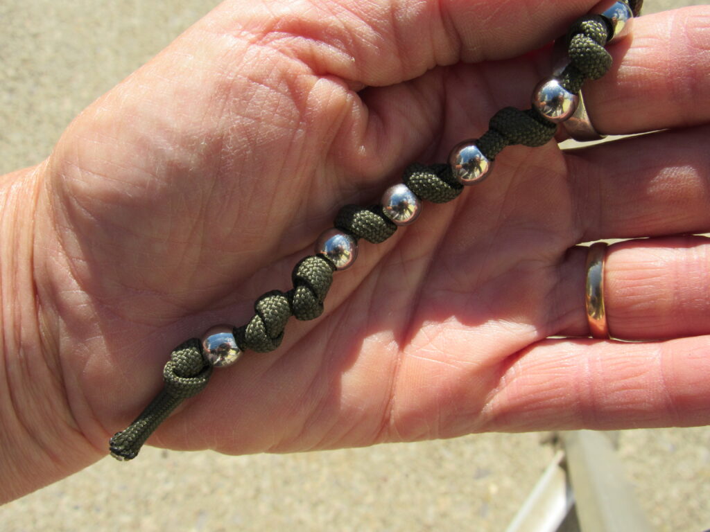 Stainless Steel on Paracord Prayer Beads end bead