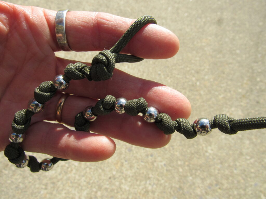 Stainless Steel on Paracord Prayer Beads with loop