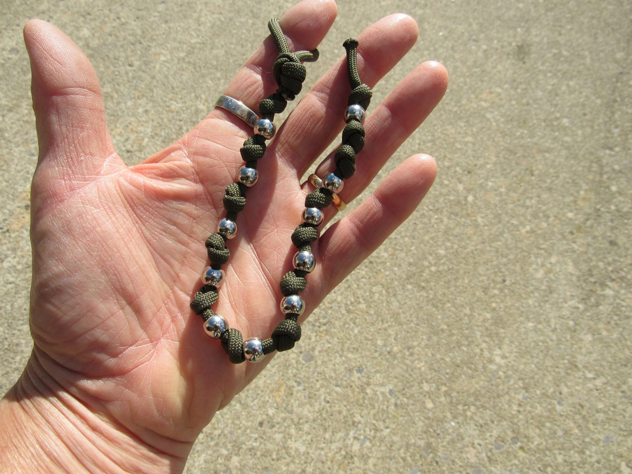 Stainless Steel on Paracord Prayer Bead Strand