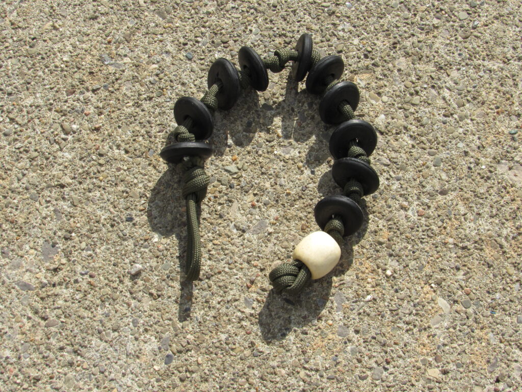 Prayer Bead Strand with Horn Beads on Paracord