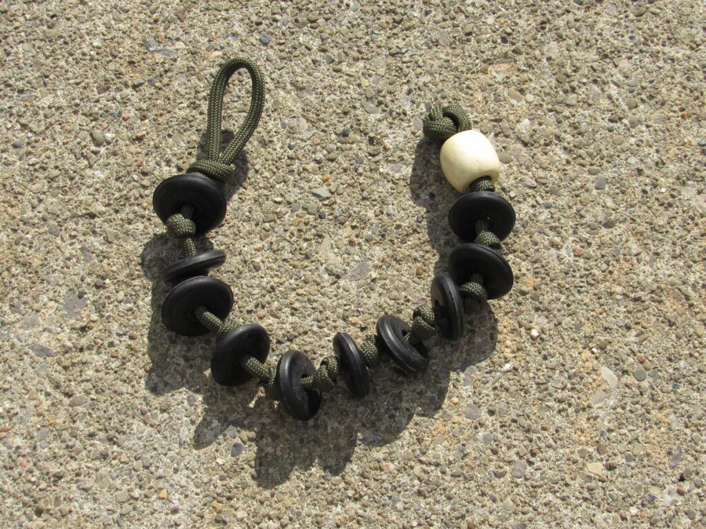 Horn Beads on Paracord Prayer Bead Strand