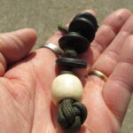 Prayer Bead Strand: Horn Beads on Paracord barrel bead