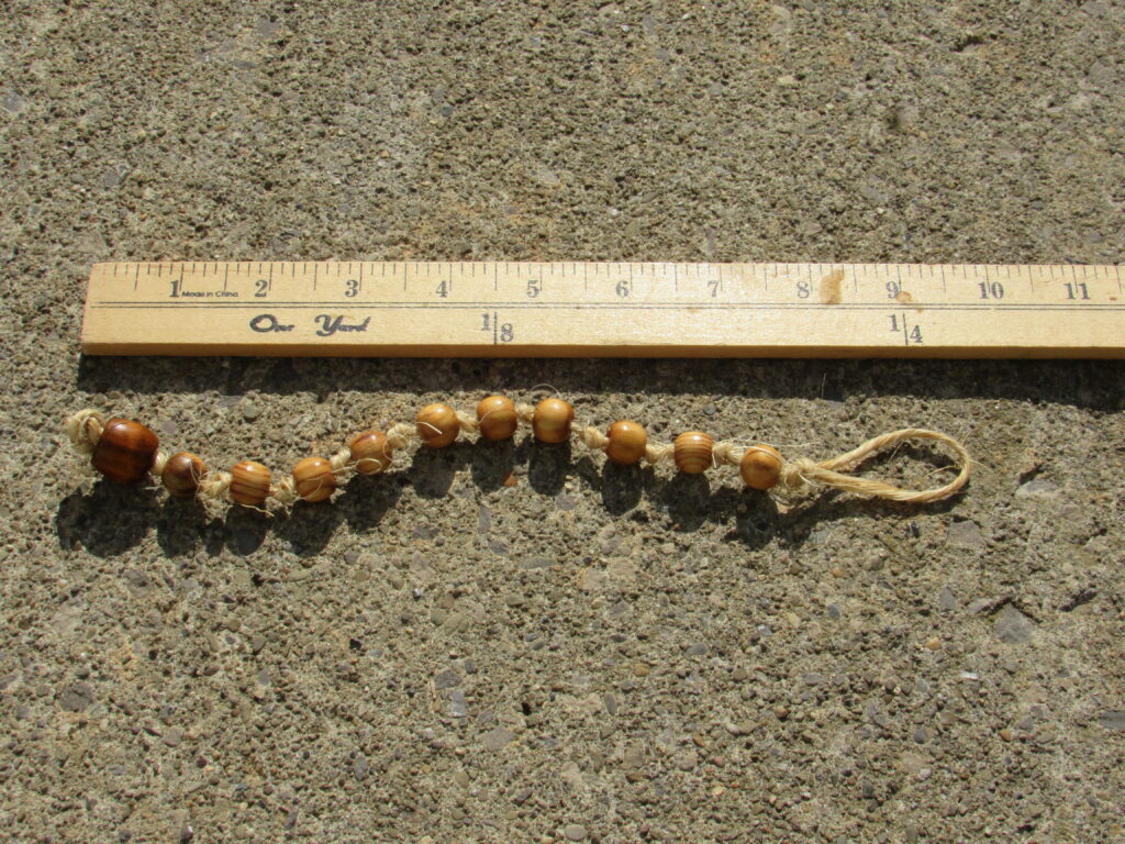 Prayer Bead Strand with 12mm Spruce Wood Beads, total length