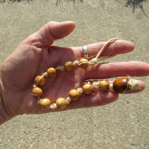 Spruce Wood Prayer Bead Strand with loop