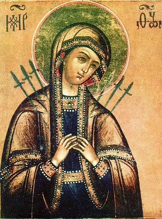 Our Lady pierced by seven swords