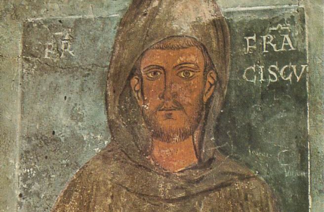 oldest known depiction of St. Francis (detail)