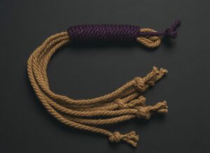 Penitential Edition: All-Rope Hemp Disciplina with Purple Sisal Grip