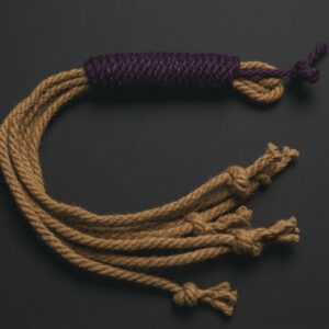 Penitential Edition: All-Rope Hemp Disciplina with Purple Sisal Grip