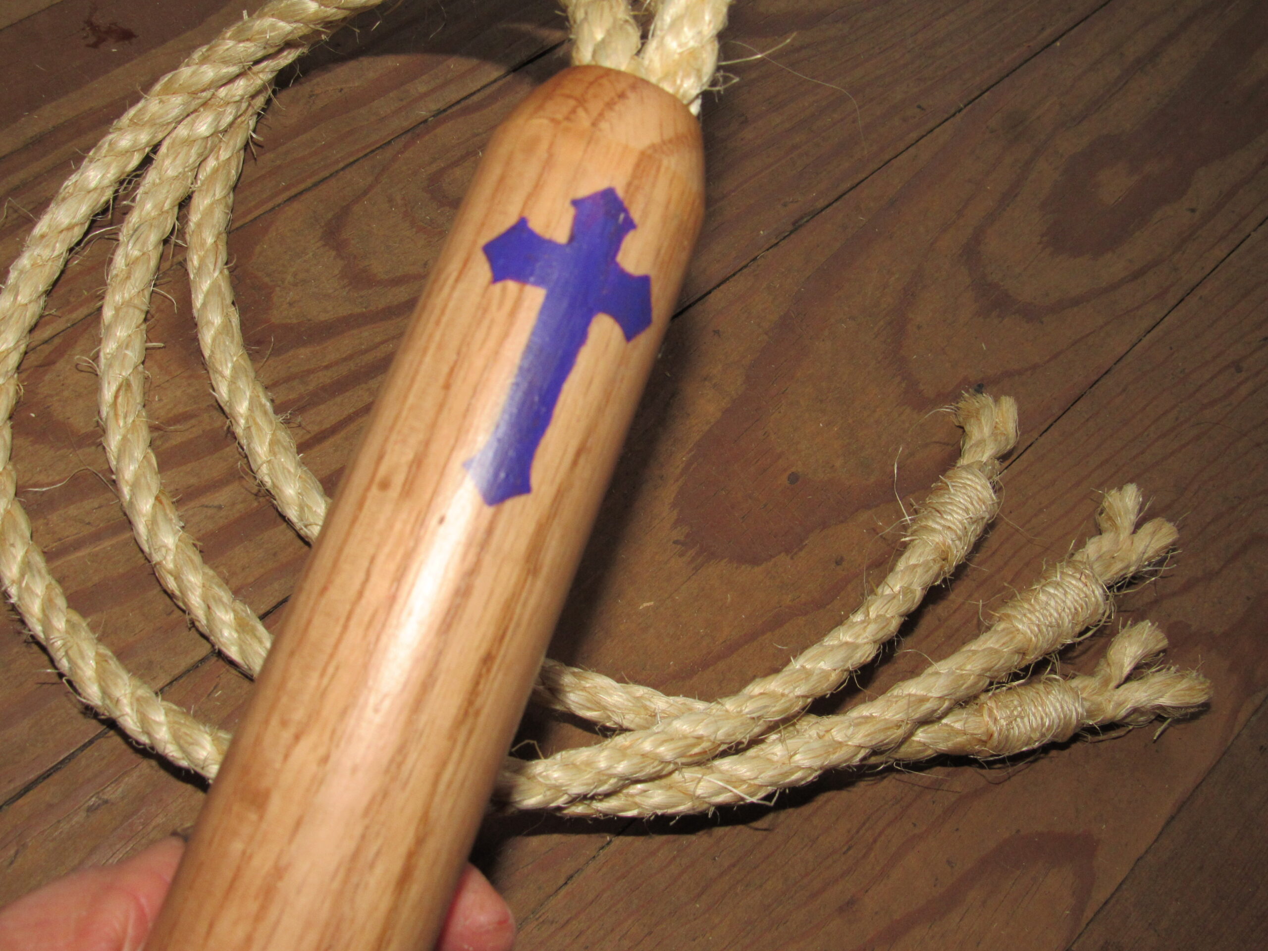 Discipline with Ash Handle and Purple Cross Symbol