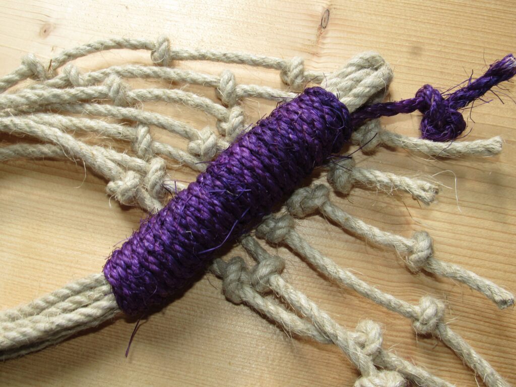 Signs of the Times Hemp Whip with striking purple handle