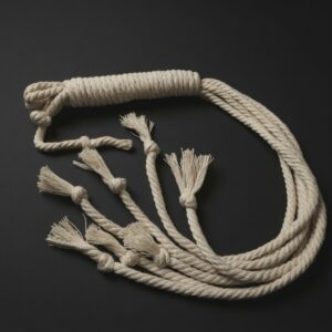 Penitential Edition: All-Rope Hemp Disciplina with Purple Sisal Grip