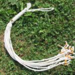Spruced-Up Artisan Cat-o'-Nine-Tails with spruce wood beads