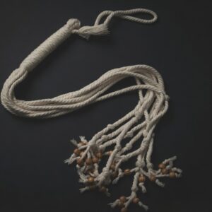 Penitential Edition: All-Rope Hemp Disciplina with Purple Sisal Grip