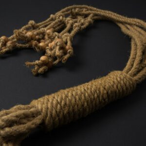 Penitential Edition: All-Rope Hemp Disciplina with Purple Sisal Grip