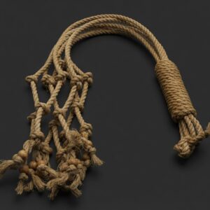 Penitential Edition: All-Rope Hemp Disciplina with Purple Sisal Grip