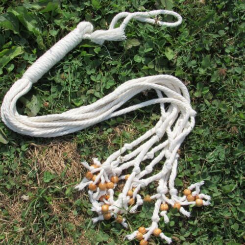 Penitential Edition: All-Rope Hemp Disciplina with Purple Sisal Grip