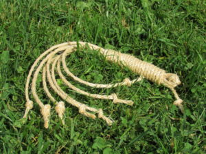 Penitential Edition: All-Rope Hemp Disciplina with Purple Sisal Grip