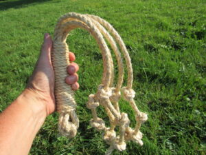 Penitential Edition: All-Rope Hemp Disciplina with Purple Sisal Grip