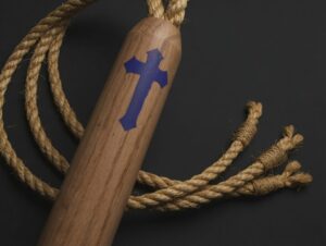 Penitential Edition: All-Rope Hemp Disciplina with Purple Sisal Grip