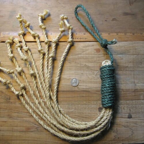 Penitential Edition: All-Rope Hemp Disciplina with Purple Sisal Grip